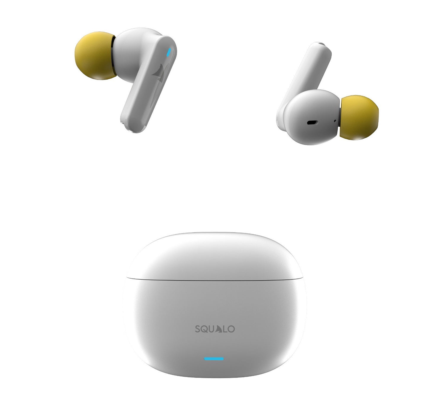 Squalo Onyx Quad Mic TWS with ENC, Super Extra Bass, Fast Charging and Gaming Mode (Made In India)