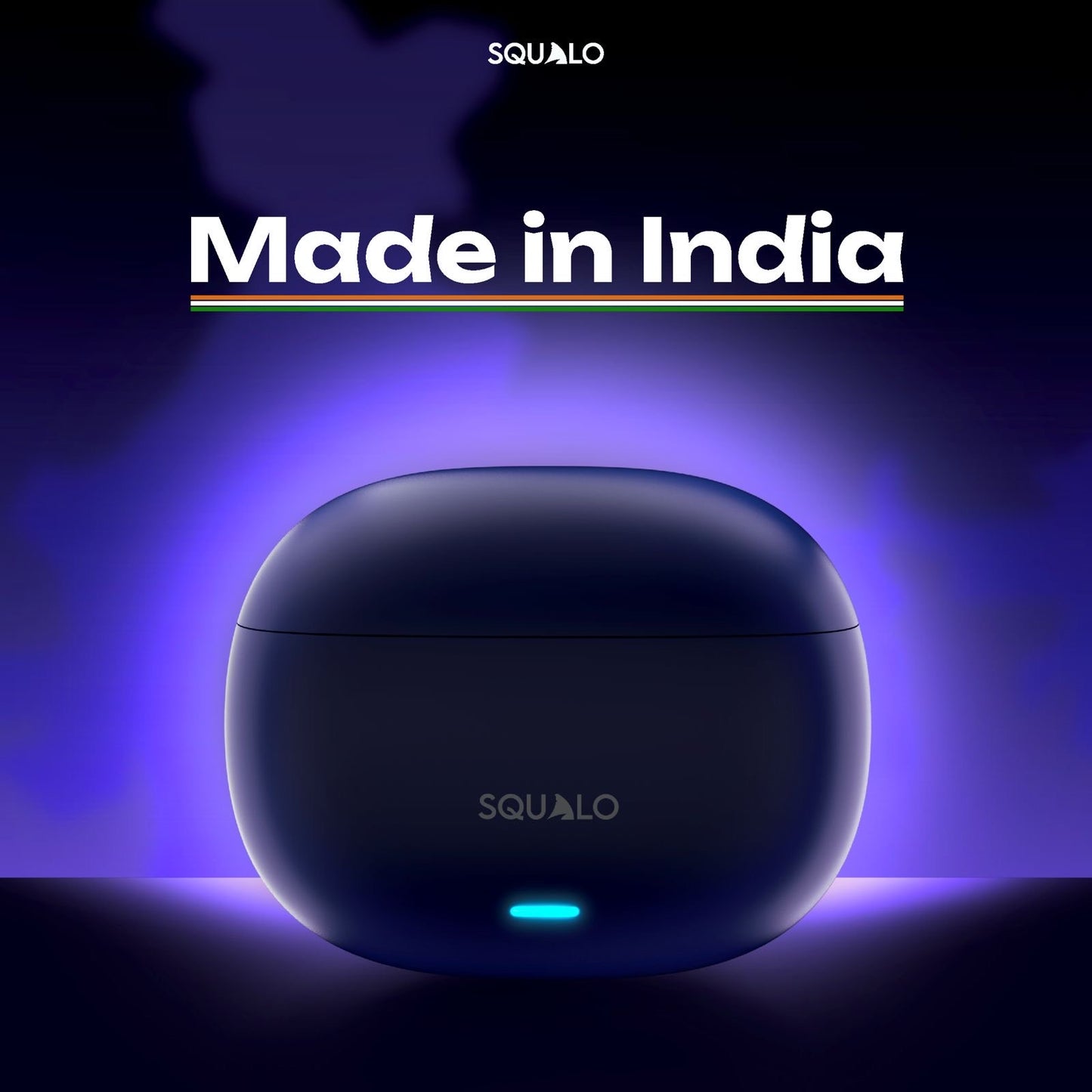 Squalo Onyx Quad Mic TWS with ENC, Super Extra Bass, Fast Charging and Gaming Mode (Made In India)