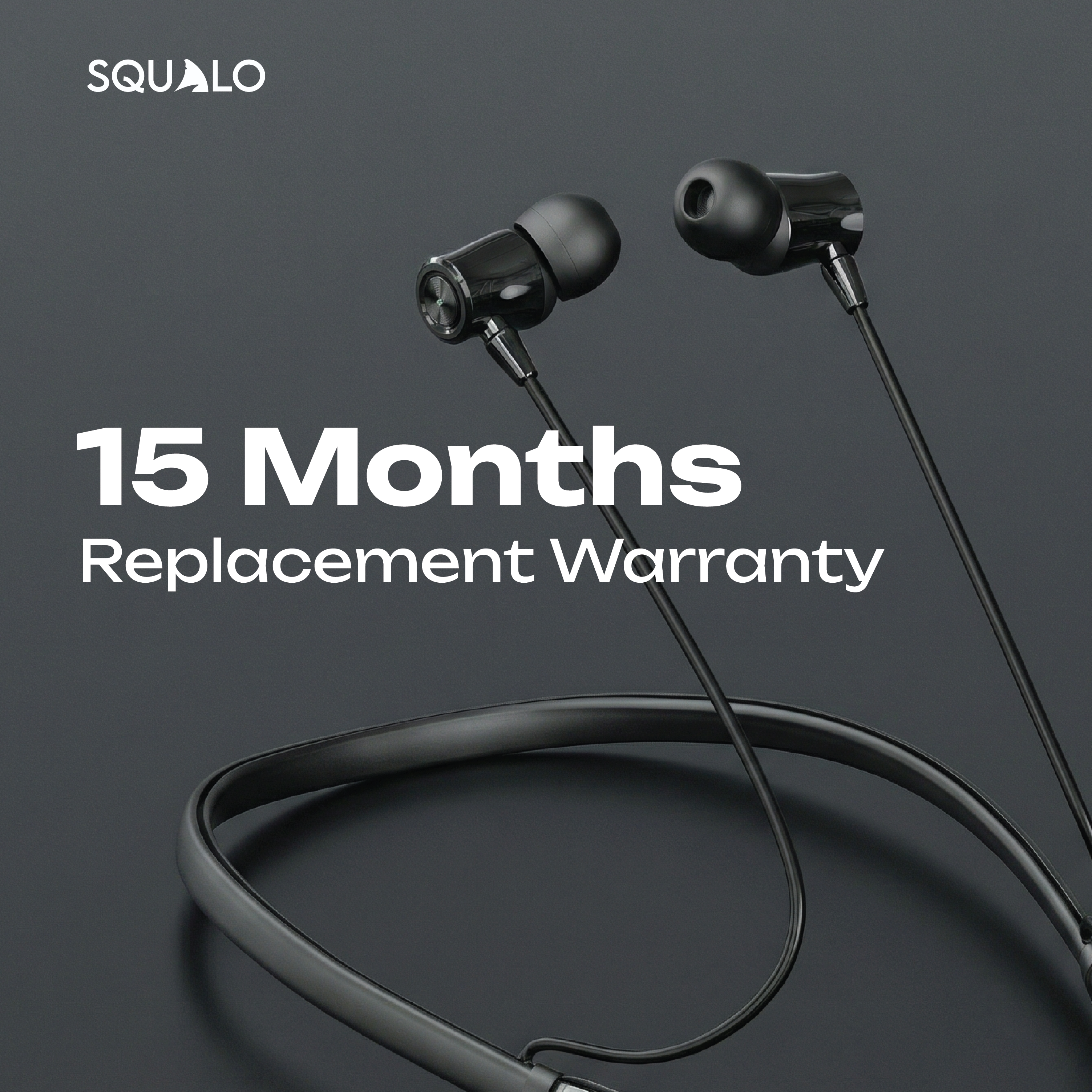 Squalo BassPlugs 700 Neckband Earphones with 70 Hours Playtime, Magnetic On/Off, 13.6mm Dynamic Drivers