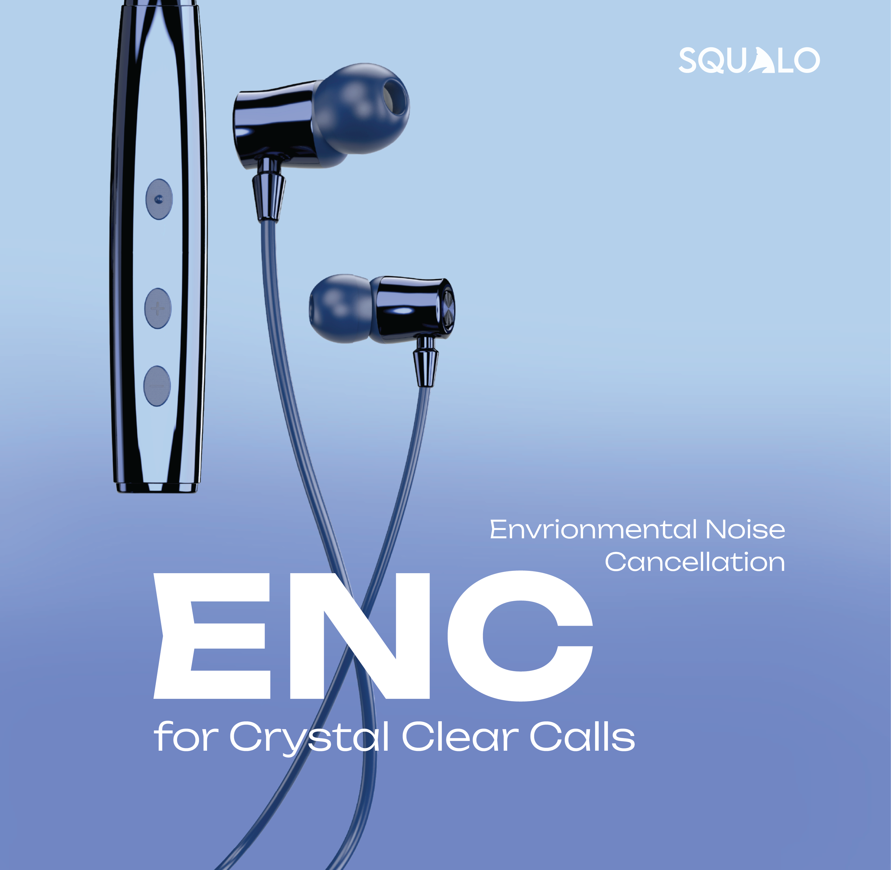 Squalo BassPlugs 700 Neckband Earphones with 70 Hours Playtime, Magnetic On/Off, 13.6mm Dynamic Drivers