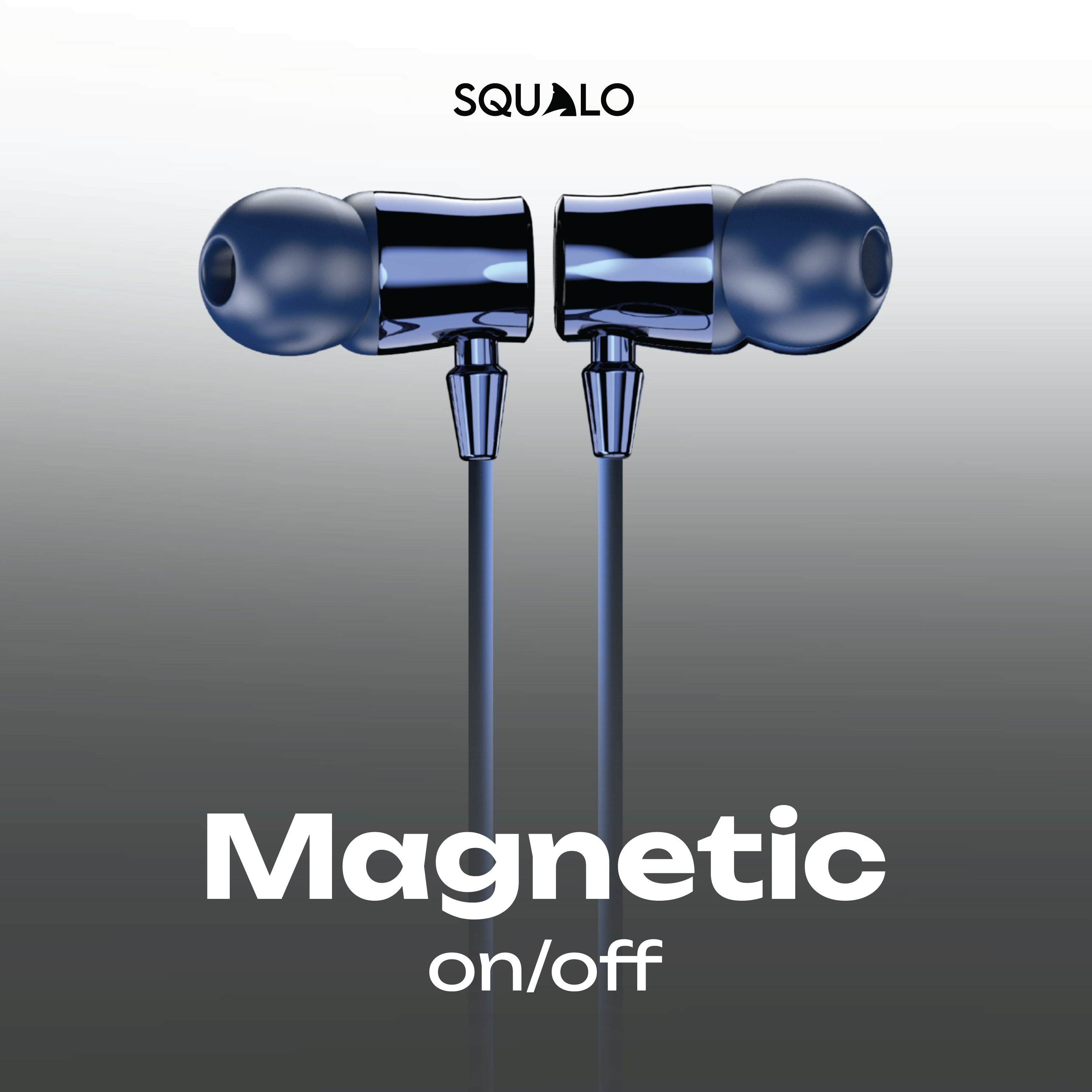 Squalo BassPlugs 700 Neckband Earphones with 70 Hours Playtime, Magnetic On/Off, 13.6mm Dynamic Drivers