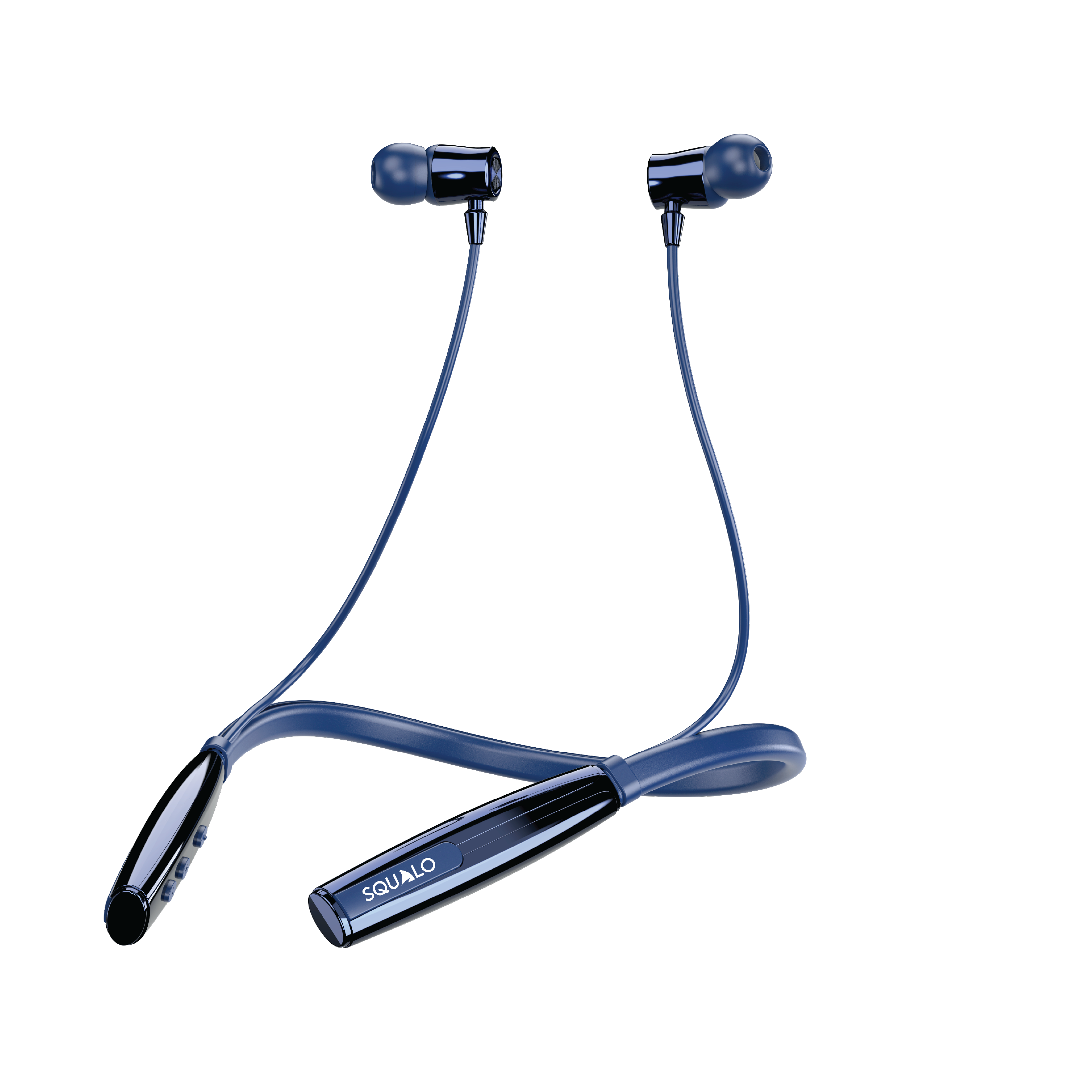 Squalo BassPlugs 700 Neckband Earphones with 70 Hours Playtime, Magnetic On/Off, 13.6mm Dynamic Drivers