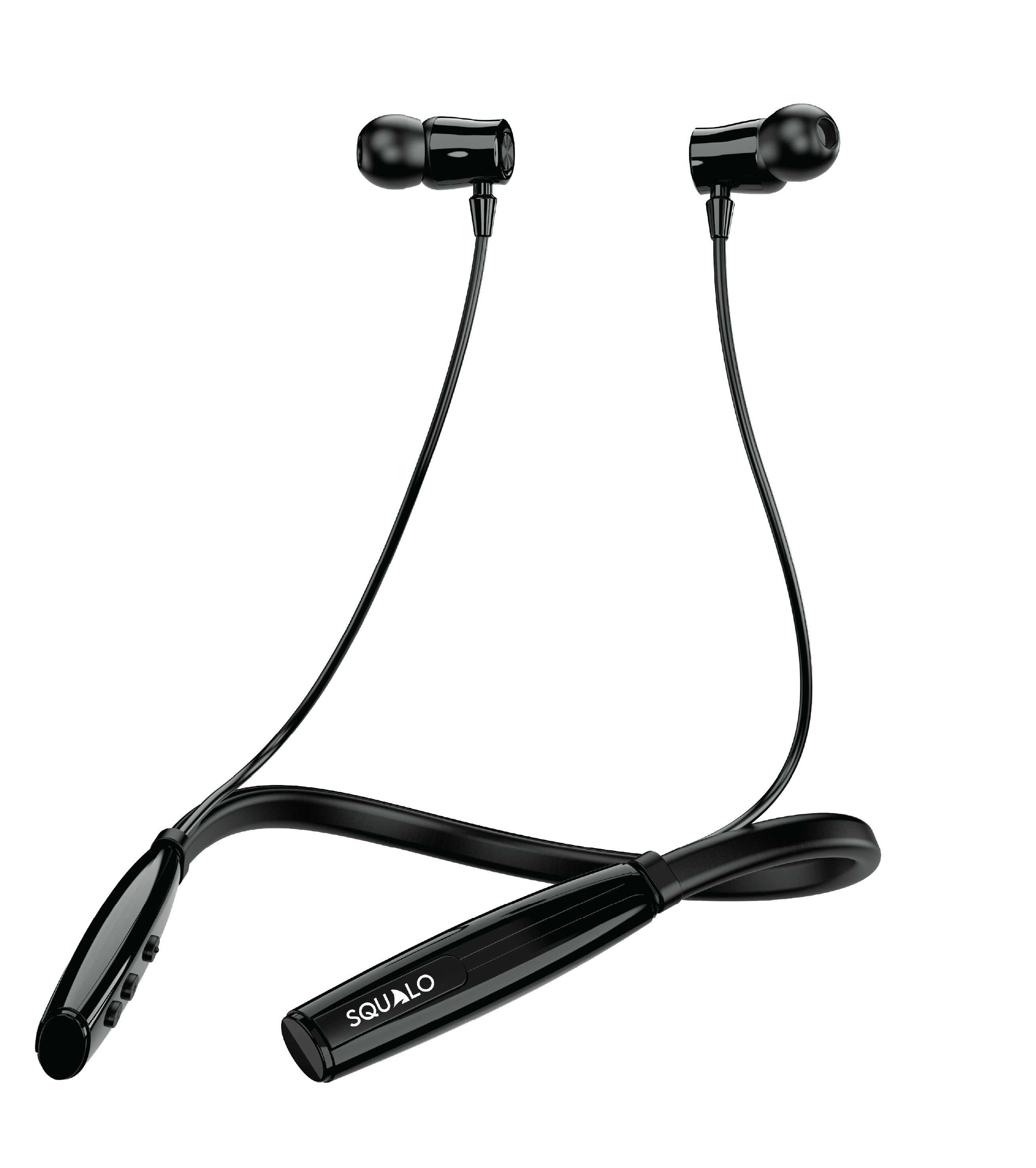 Squalo BassPlugs 700 Neckband Earphones with 70 Hours Playtime, Magnetic On/Off, 13.6mm Dynamic Drivers