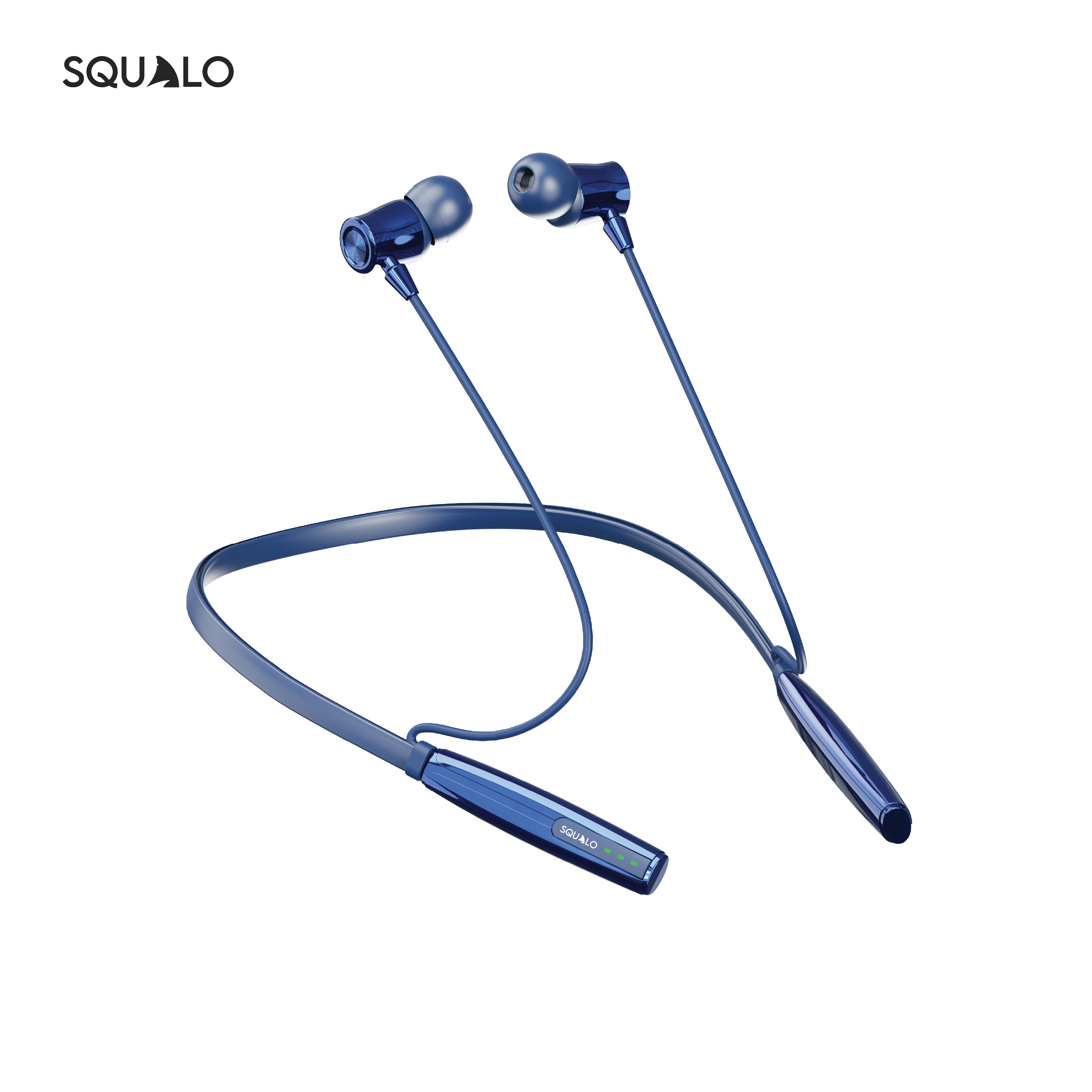 Squalo BassPlugs 700 Neckband Earphones with 70 Hours Playtime, Magnetic On/Off, 13.6mm Dynamic Drivers