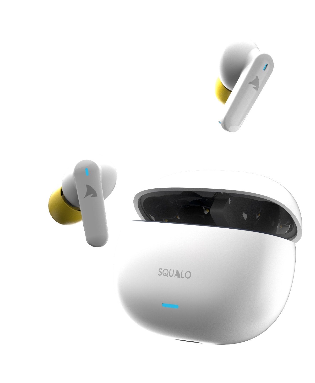 Squalo Onyx Quad Mic TWS with ENC, Super Extra Bass, Fast Charging and Gaming Mode (Made In India)