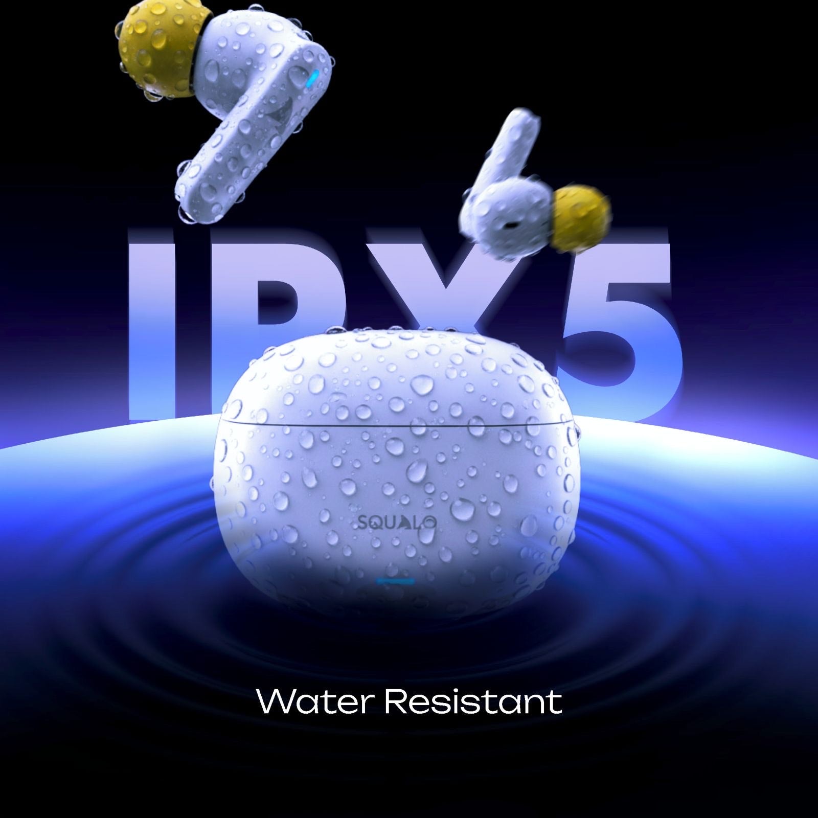 Squalo Onyx Quad Mic TWS with ENC, Super Extra Bass, Fast Charging and Gaming Mode (Made In India)