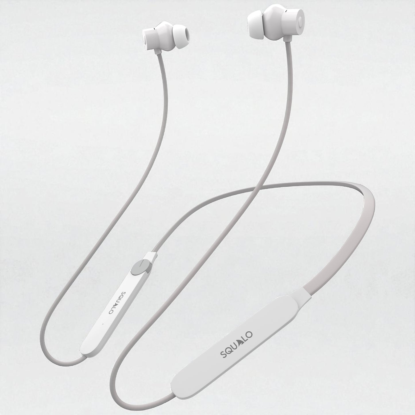 Squalo HyperBass 250 Neckband Earphones with ENC Mic, 50 Hours Playtime, Rotator for Volume Control, Dual Pairing