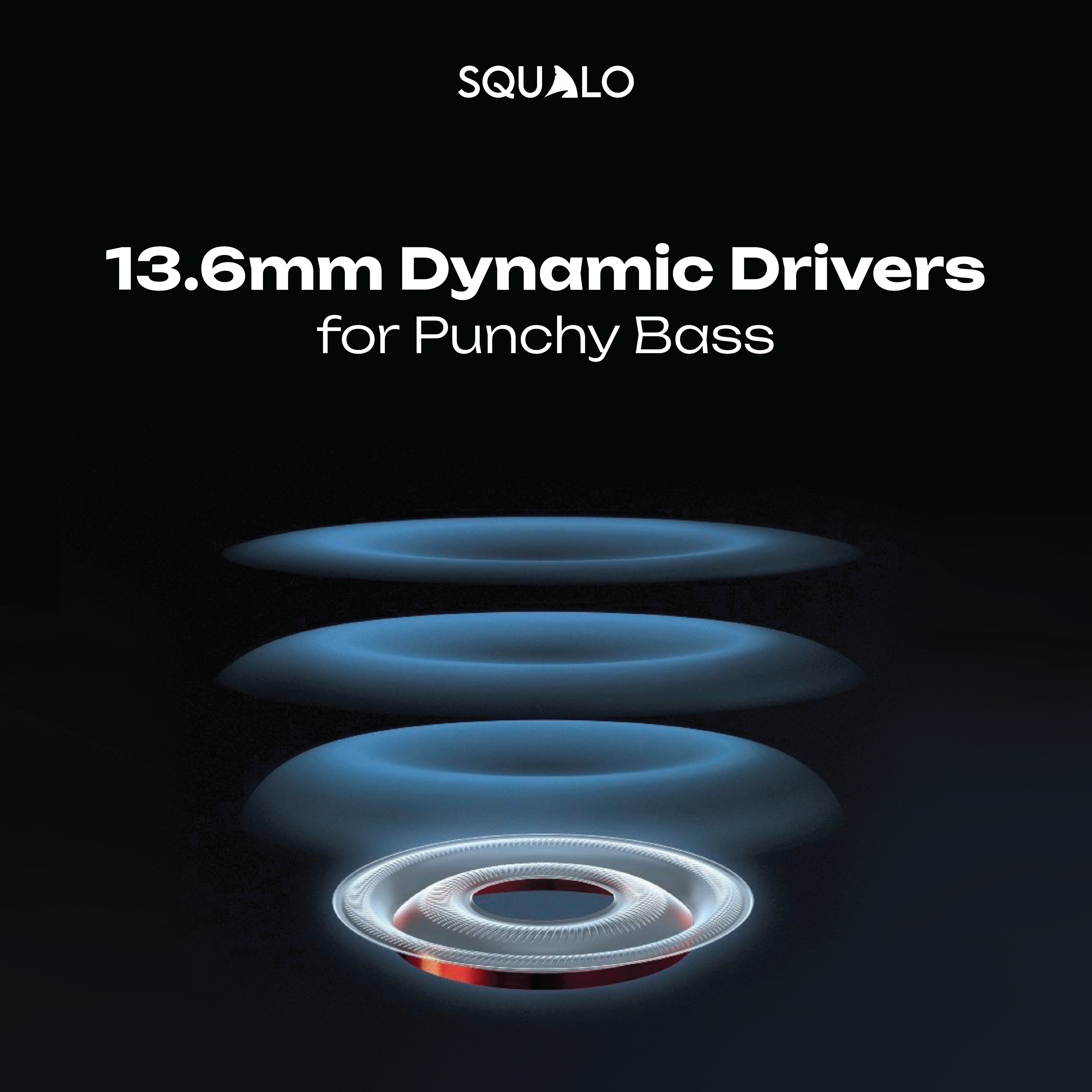 Squalo BassPlugs 700 Neckband Earphones with 70 Hours Playtime, Magnetic On/Off, 13.6mm Dynamic Drivers