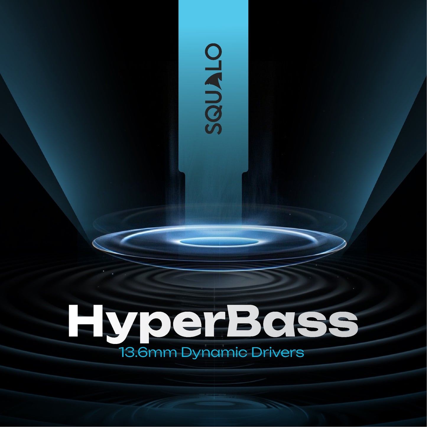 Squalo HyperBass 250 Neckband Earphones with ENC Mic, 50 Hours Playtime, Rotator for Volume Control, Dual Pairing