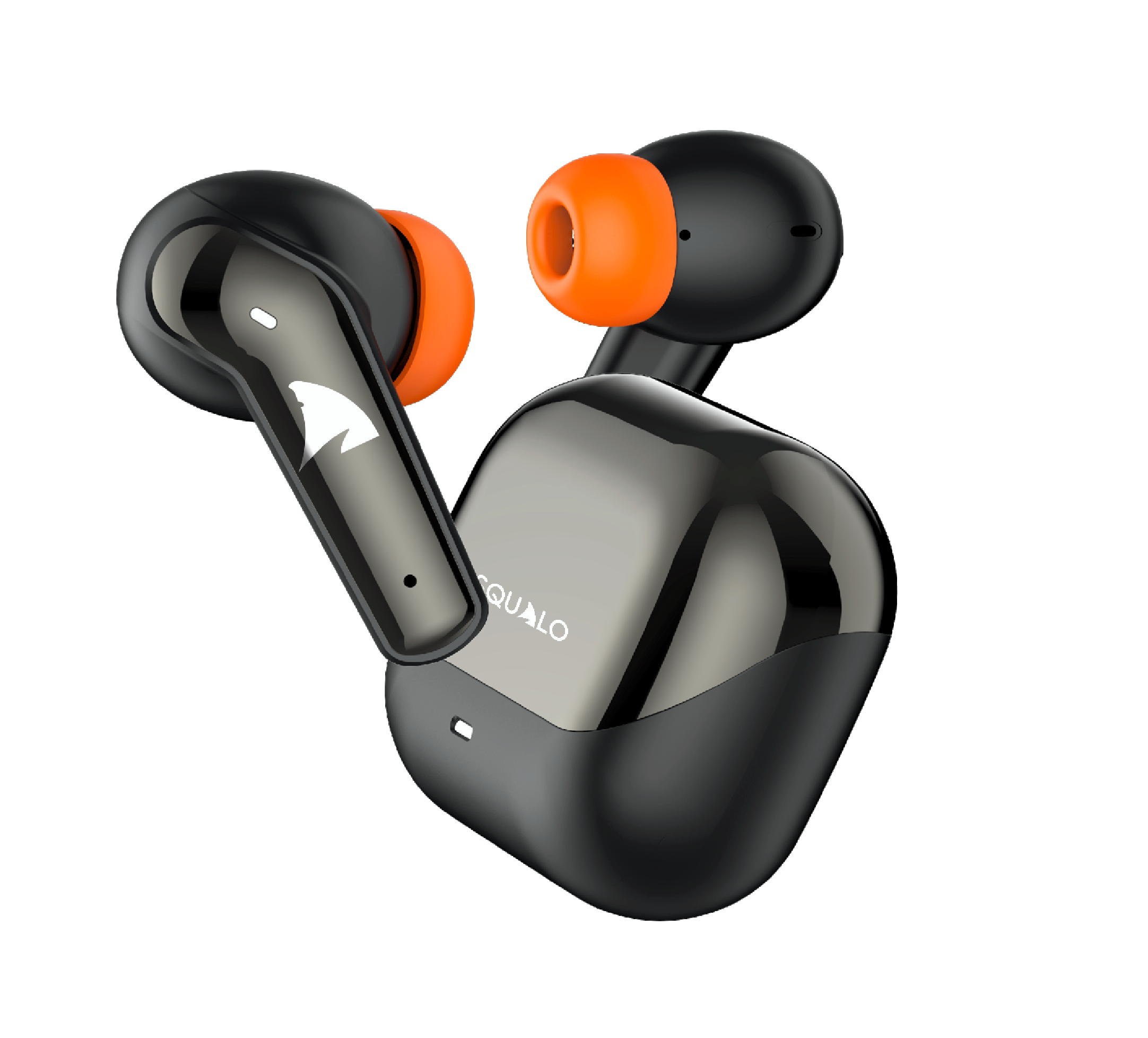 Newly Launched- Squalo FirePods X45 Quad Mic TWS with ENC Mic, Super Extra Bass, Enhanced Gaming Mode