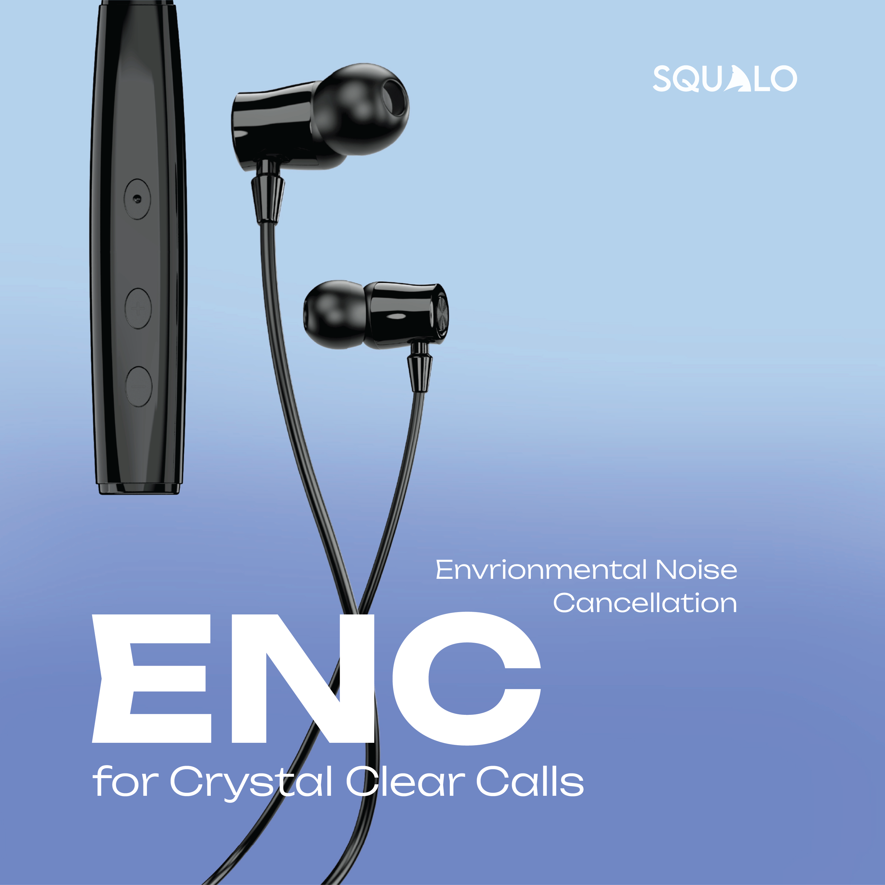 Squalo BassPlugs 700 Neckband Earphones with 70 Hours Playtime, Magnetic On/Off, 13.6mm Dynamic Drivers