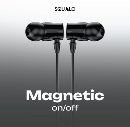 Squalo BassPlugs 700 Neckband Earphones with 70 Hours Playtime, Magnetic On/Off, 13.6mm Dynamic Drivers