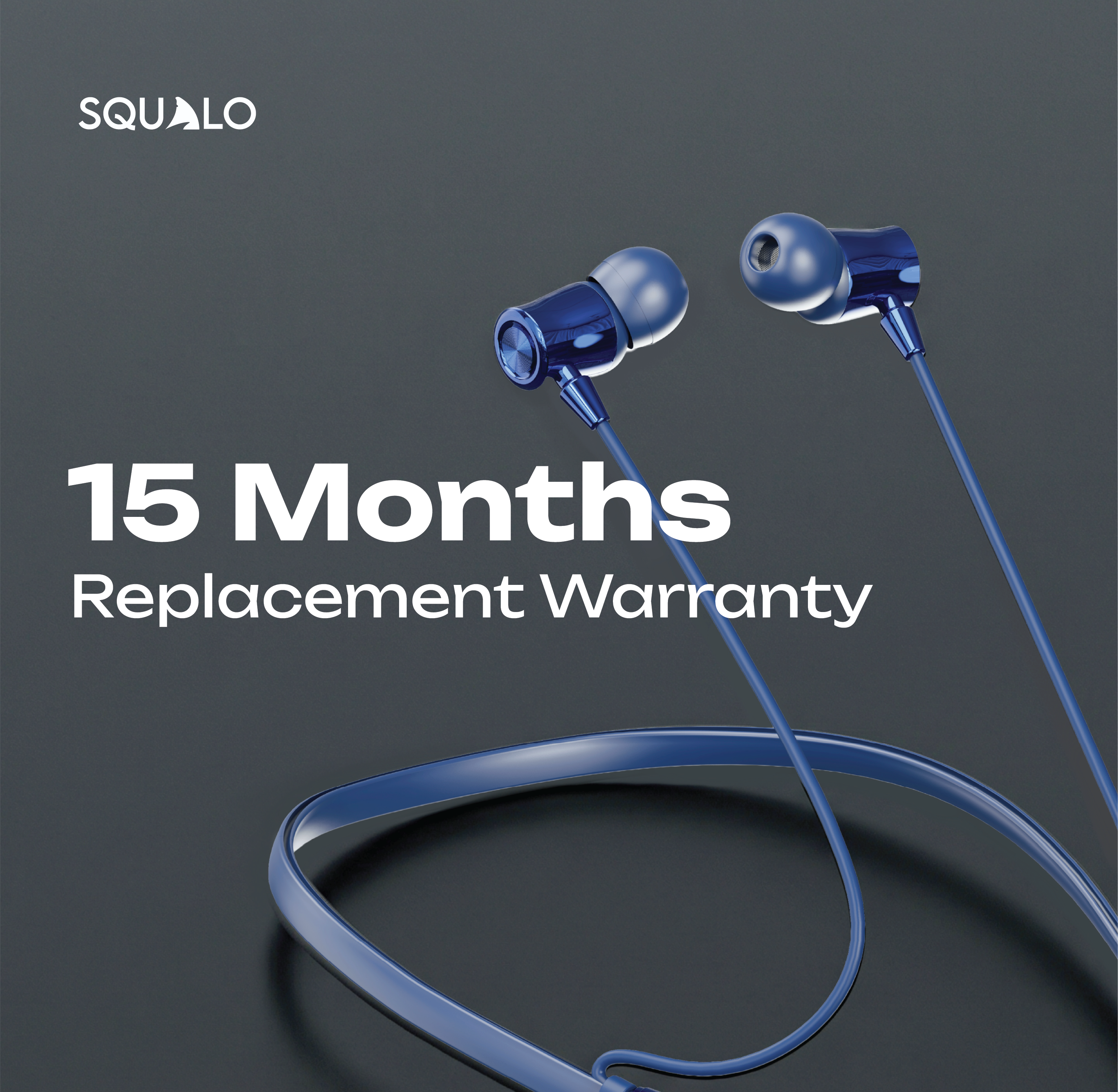 Squalo BassPlugs 700 Neckband Earphones with 70 Hours Playtime, Magnetic On/Off, 13.6mm Dynamic Drivers